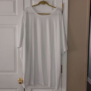 KS Sport white  polyester  shirt Sz 5XL Tall